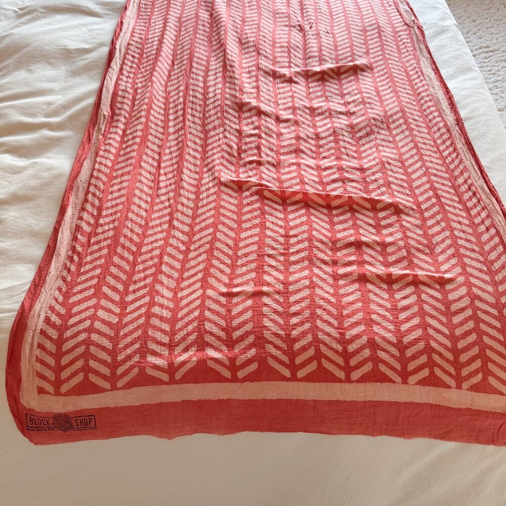 Block Shop Textiles Herringbone Patterned Scarf - image 3